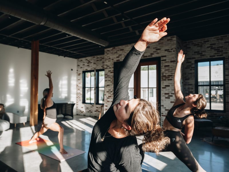 Beginner yoga class